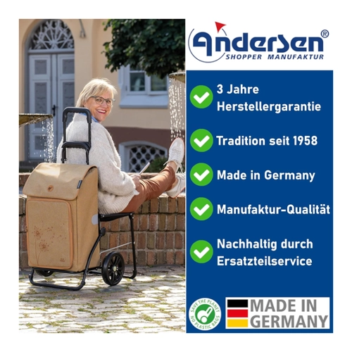 Bild von Andersen Einkaufstrolley - Komfort Shopper Jacob blau