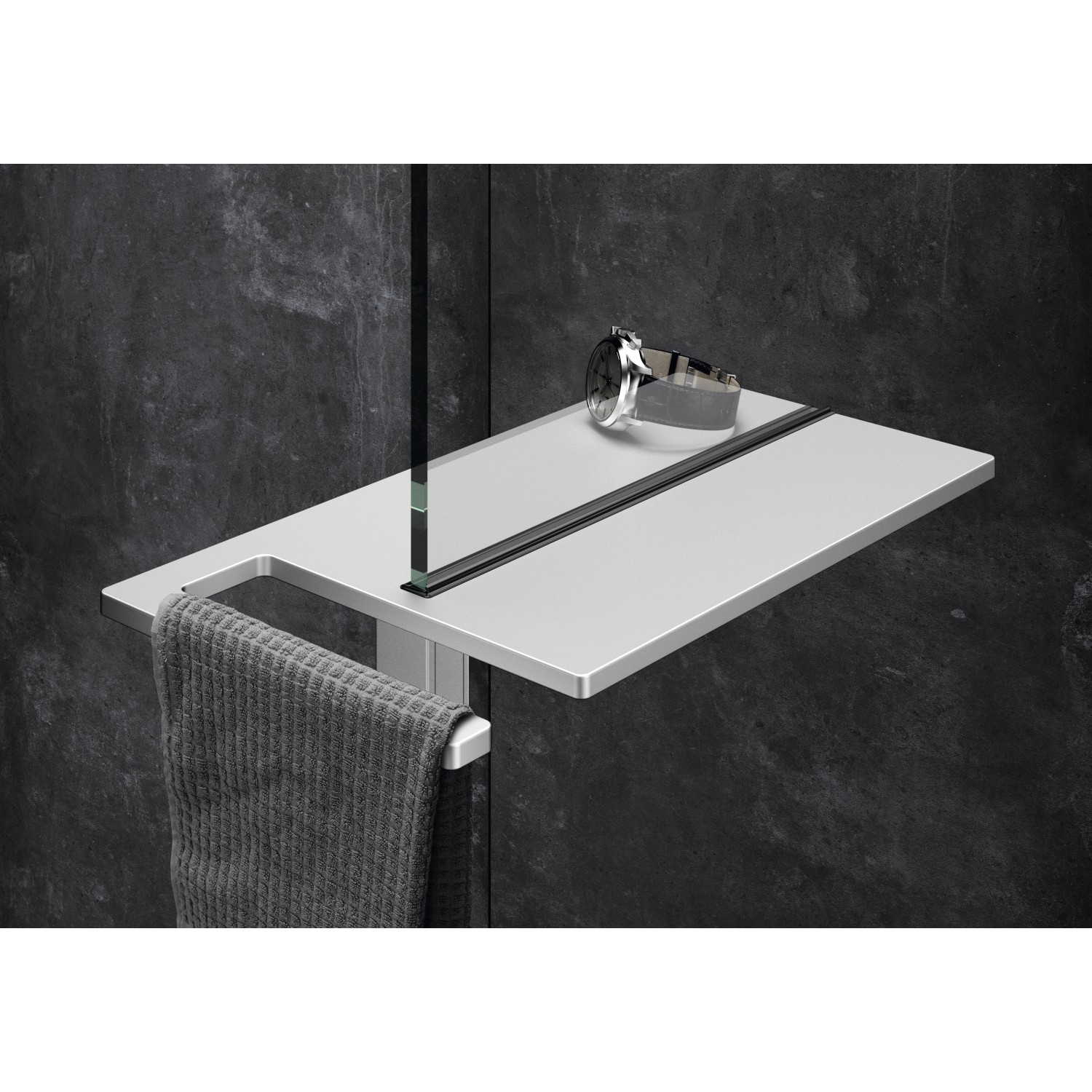 Bild von HÜPPE Select+ Wandleisten-Kit, für 8mm Glas, Höhe 2200mm, SL3102, Farbe: Silber Matt