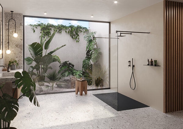 Bild von Hüppe EasyFlat Duschwanne, Ablauf kurze Seite, rechteckig, 1700x800mm, EF0226, Farbe: Weiß Matt