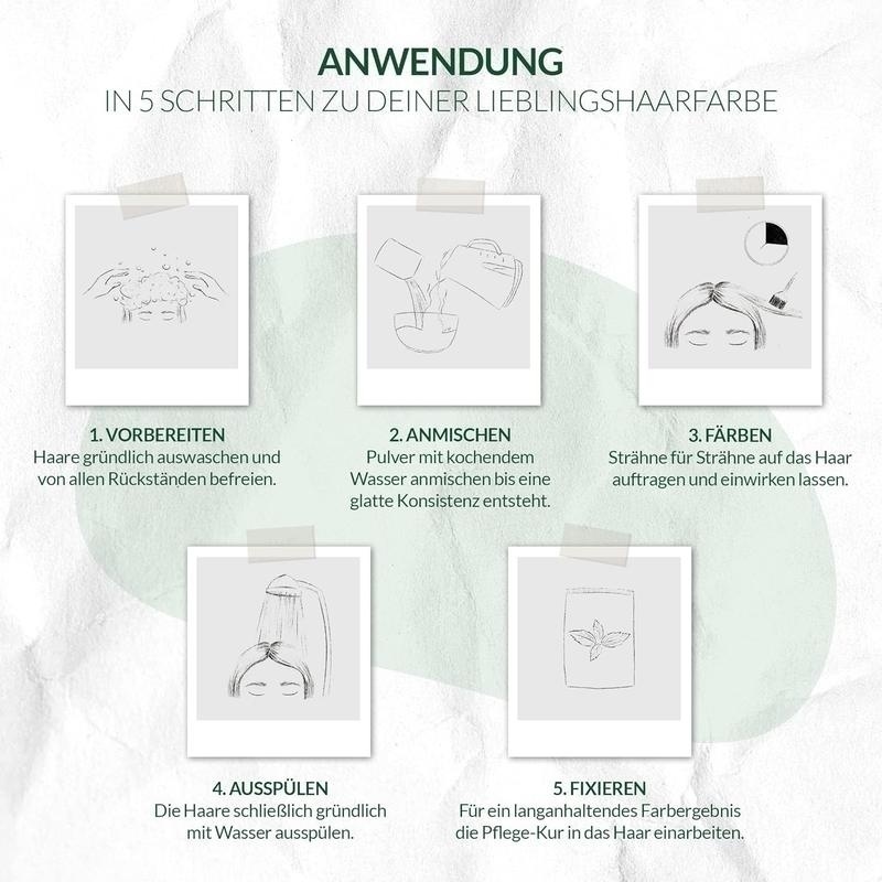 Bild von Pflanzen-Haarfarbe-Pulver kastanienbraun