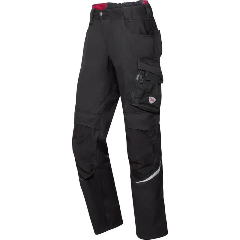 Bild von BP 1998-570-0032 Arbeitshose mit Kniepolstertaschen - Schlanke Silhouette - Elastischer Rückengurt - 65% Polyester, 35% Cotton - Kurze Passform - Größe: 48n - Farbe: schwarz