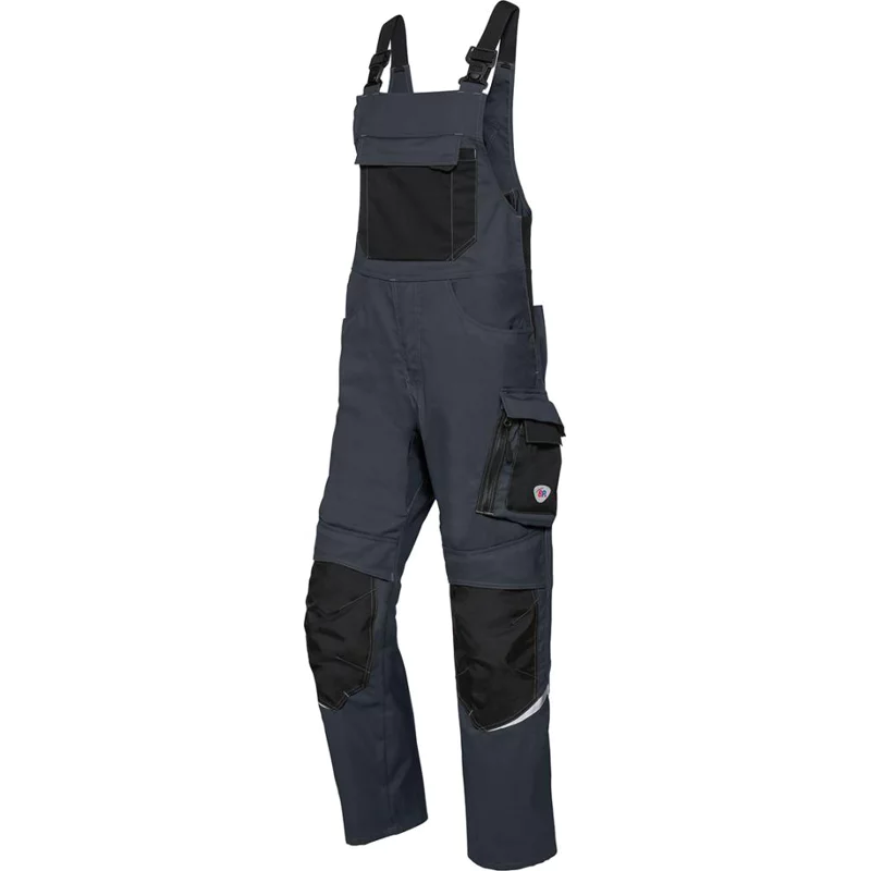 Bild von BP 1979-570-5632 Latzhose mit Kniepolstertaschen - Stretch-Hosenträger - Verstellbarer Bund - 65% Polyester, 35% Baumwolle - Normale Passform - Größe: 50n - Farbe: anthrazit/schwarz