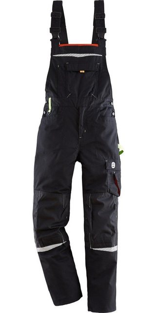 Bild von Workwear Herren-Arbeitslatzhose schwarz/limettenfarben Gr. 58