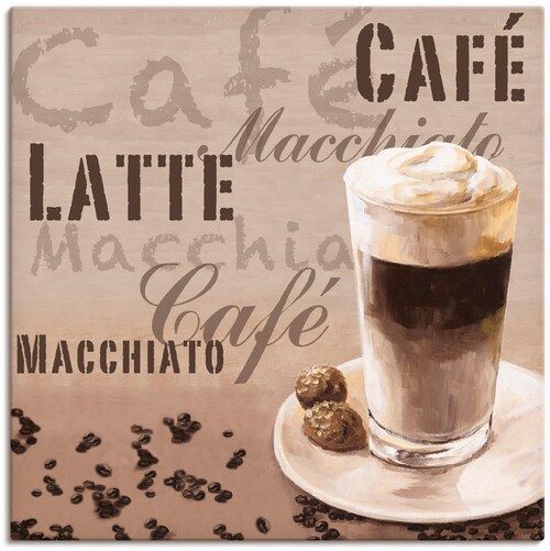 Bild von Artland Wandbild »Kaffee - Latte Macchiato«, Getränke, (1 St.), als Leinwandbild, Wandaufkleber in verschied. Größen