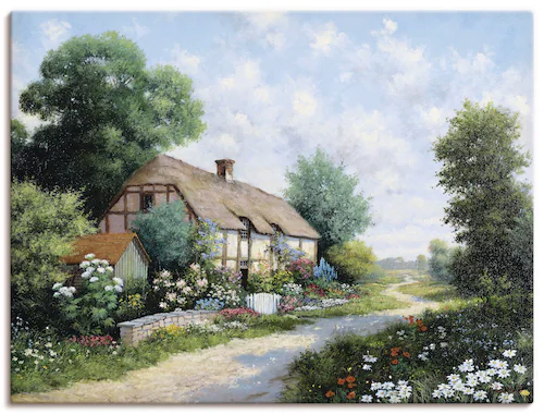 Bild von Artland Leinwandbild "Das Landhaus", Gebäude, (1 St.), auf Keilrahmen gespannt