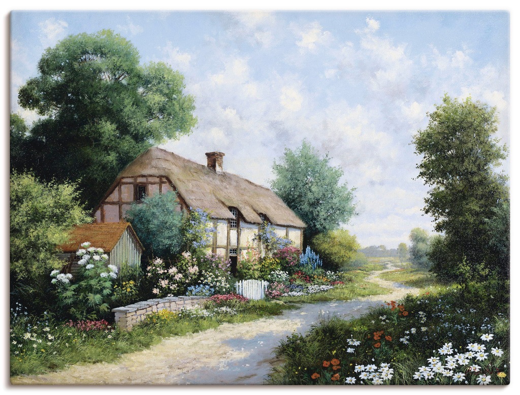 Bild von Artland Leinwandbild "Das Landhaus", Gebäude, (1 St.), auf Keilrahmen gespannt