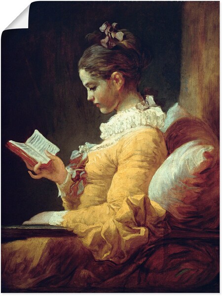Bild von Artland Wandbild »Lesendes Mädchen. Um 1776«, Frau, (1 St.), als Leinwandbild, Poster in verschied. Größen