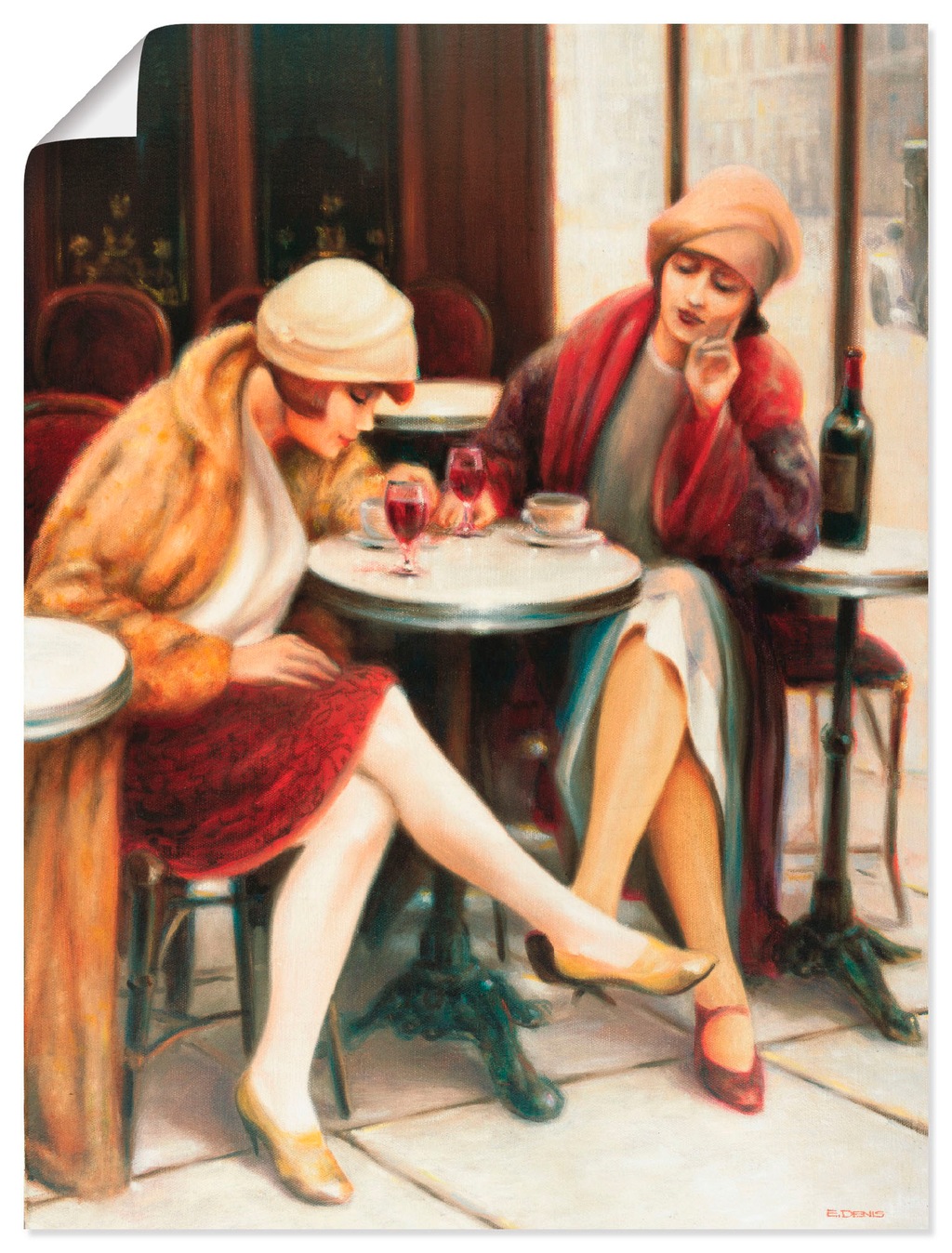 Bild von Artland Wandbild "Cafe II", Frau, (1 St.), als Leinwandbild, Poster in verschied. Größen