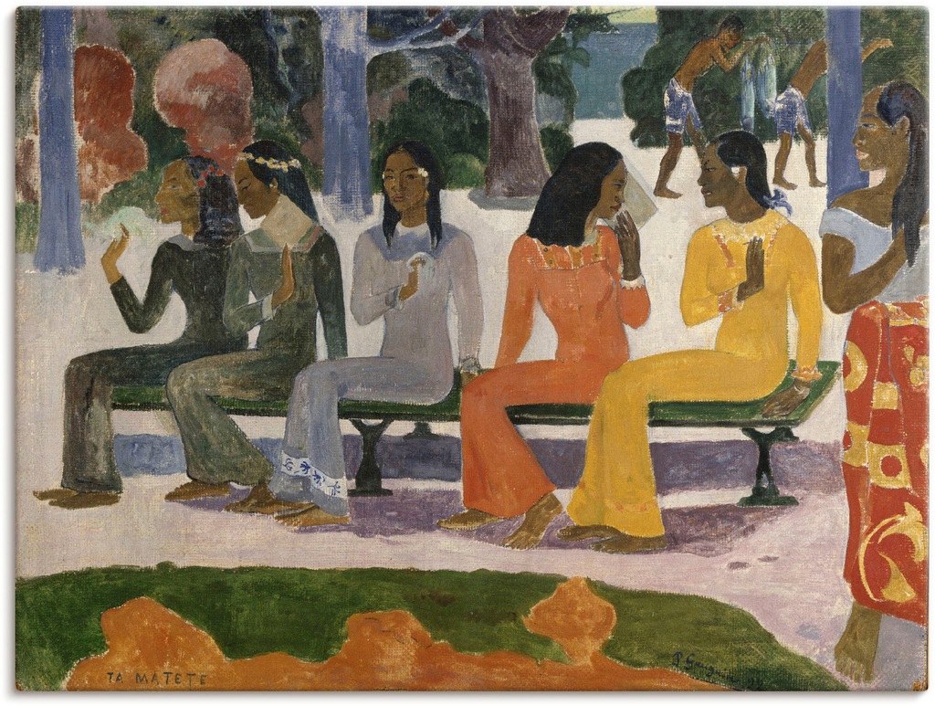 Bild von Artland Leinwandbild "Ta Matete (Der Markt). 1892.", Gruppen & Familien, (1 St.), auf Keilrahmen gespannt