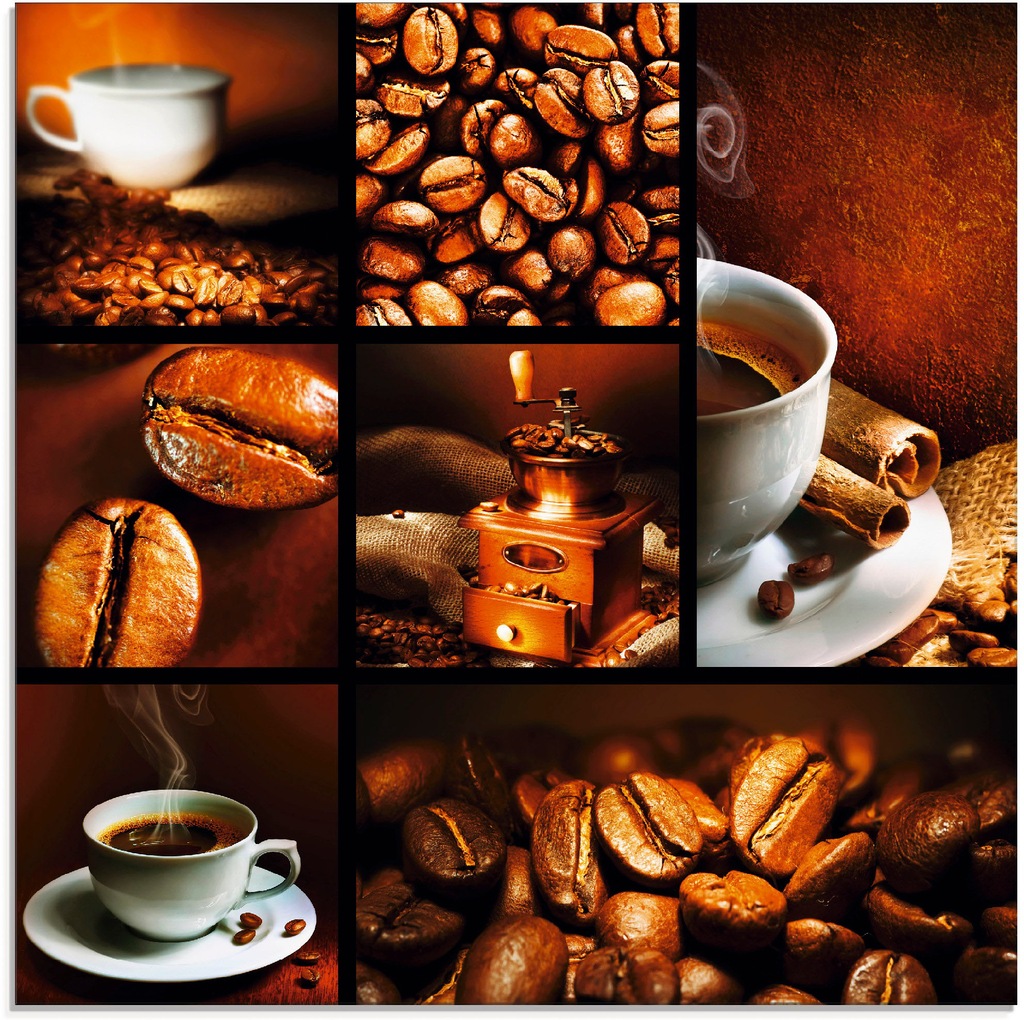 Bild von Artland Glasbild "Kaffee Collage", Getränke, (1 St.), in verschiedenen Größen
