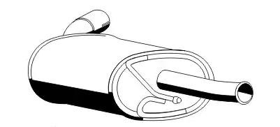 Bild von VEGAZ Endschalldämpfer hinten  für PEUGEOT TALBOT FIAT CITROËN 1726WJ 1726WK 1355371080 PGS-286ERNS