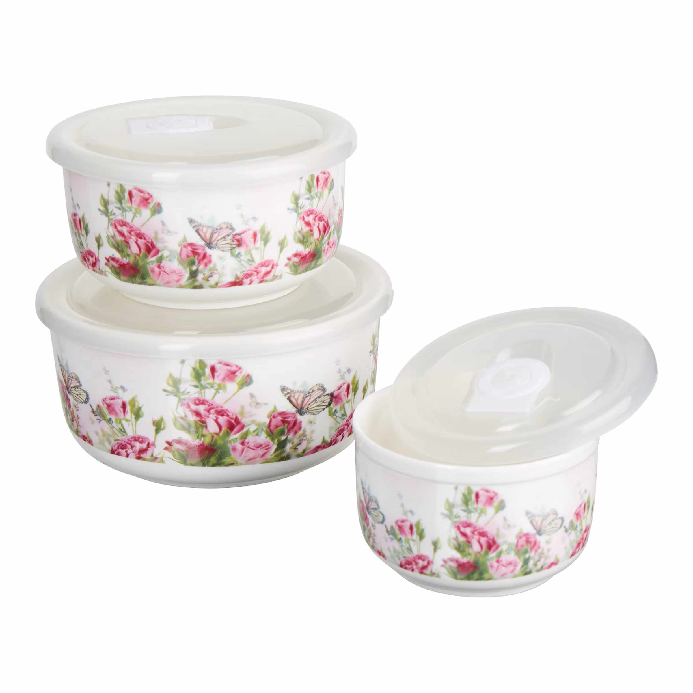 Bild von Porzellan-Frischhaltedosen-Set "Rosengarten", 6-teilig