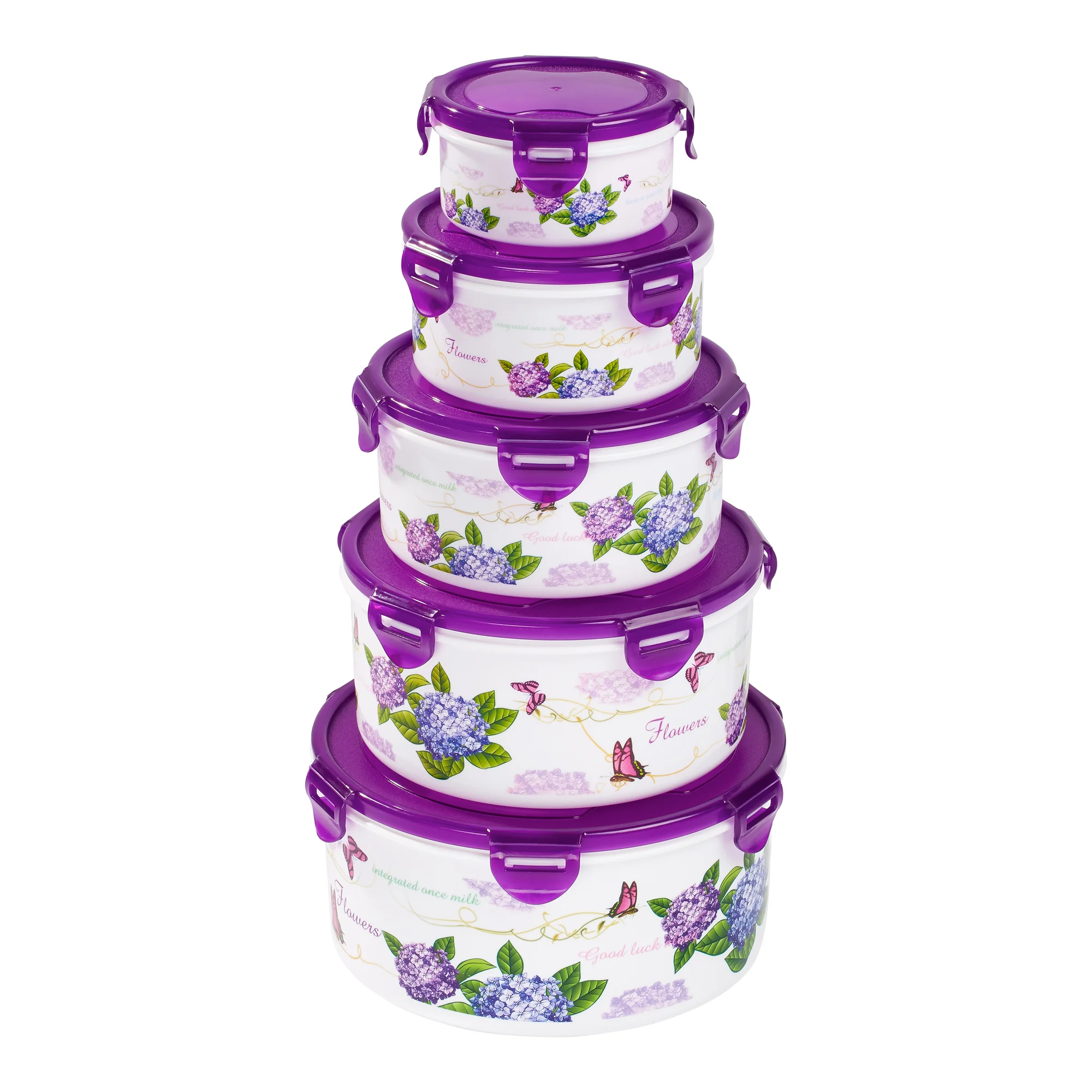 Bild von Frischhaltedosen-Set "Hortensie", 10-teilig