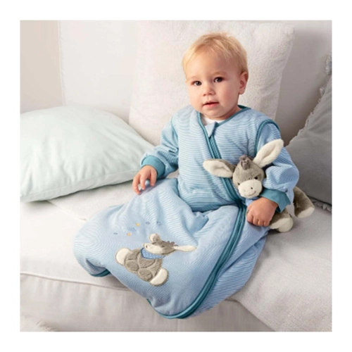 Bild von Sterntaler® Schlafsack "Esel Emmi", Langarm, wattiert, Jersey, für Babys und Kleinkinder, türkis, 70