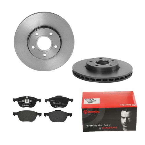Bild von BREMBO Bremsensatz-Vorderachse COATED DISC LINE / STANDARD Bremsensatz, Scheibenbremse vorne rechts links innenbelüftet 278mm für MITSUBISHI MAZDA (CH