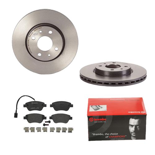 Bild von BREMBO Bremsensatz-Vorderachse COATED DISC LINE / STANDARD Bremsensatz, Scheibenbremse vorne rechts links innenbelüftet 257mm für ALFA ROMEO PEUGEOT F