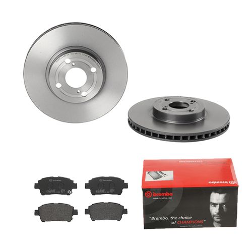 Bild von BREMBO Bremsensatz-Vorderachse COATED DISC LINE / STANDARD Bremsensatz, Scheibenbremse vorne rechts links innenbelüftet 275mm für DONGFENG TOYOTA BYD