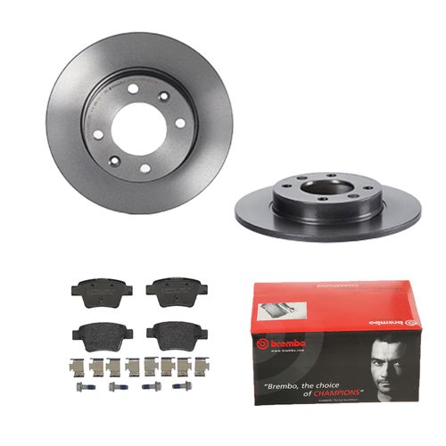 Bild von BREMBO Bremsensatz-Hinterachse COATED DISC LINE / STANDARD Bremsensatz, Scheibenbremse hinten rechts links voll 247mm für CITROËN (DF-PSA) PEUGEOT EMG