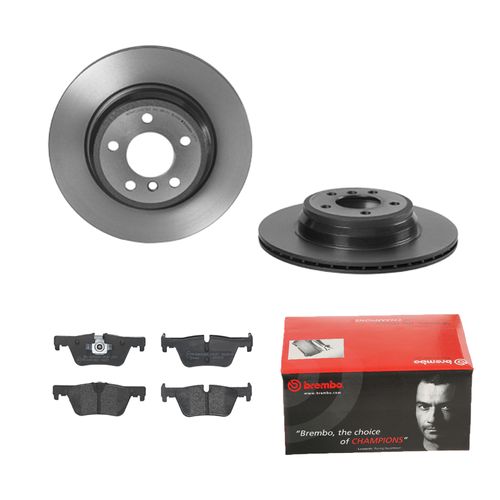 Bild von BREMBO Bremsensatz-Hinterachse COATED DISC LINE / STANDARD Bremsensatz, Scheibenbremse hinten rechts links innenbelüftet 330mm für BMW 34206873094 342