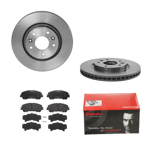 Bild von BREMBO Bremsensatz-Vorderachse COATED DISC LINE / STANDARD Bremsensatz, Scheibenbremse vorne rechts links innenbelüftet 296mm für RENAULT NISSAN (DFAC