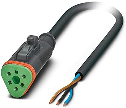 Bild von PHOENIX CONTACT SAC-3P-1.5-PUR/DTFS Sensor/Aktor Kabel, 3-Polig, 1.5m Kabellänge, 79.000g, Schwarzgrau