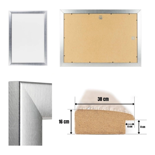Bild von Clamaro Bilderrahmen, Silber CLAMARO 53G Neo Collage nach Maß modern Holz