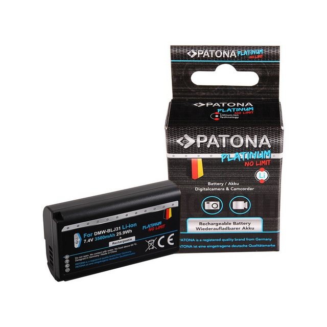 Bild von Patona Akku für Panasonic DMW-BLJ31 Kamera-Akku Ersatzakku 3500 mAh (7,4 V, 1 St), Lumix DC-S1 DC-S1R DC-S1H