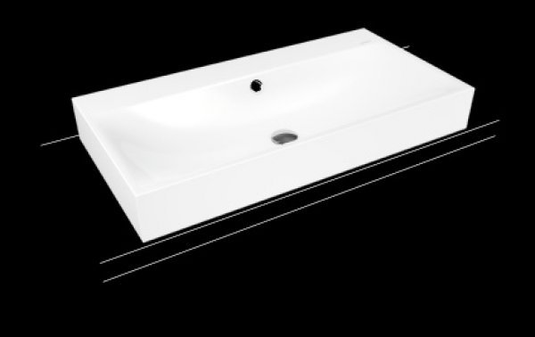 Bild von Kaldewei Silenio Aufsatzwaschtisch 3049 1200x460x120 mm, Ausführung: 1x3er Hahnlochbohrung mit Überlauf