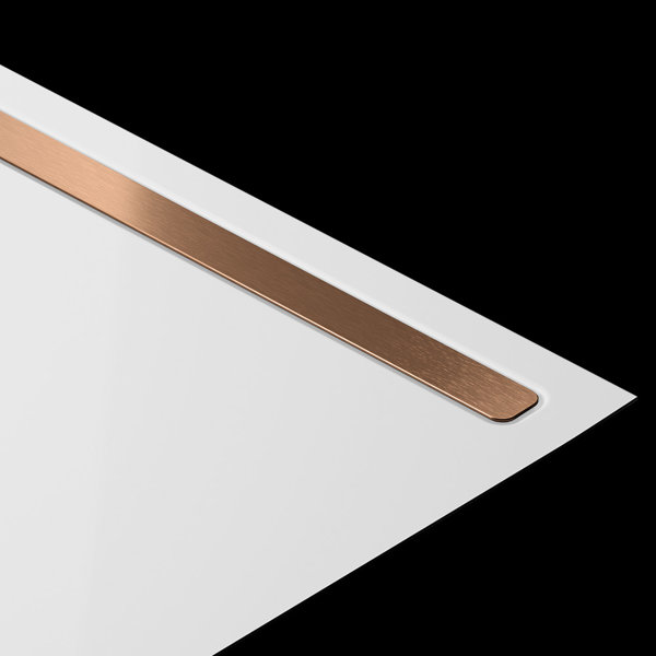 Bild von Kaldewei Nexsys, Designblende, für Duschfläche mit Länge 80cm, 68777123, Farbe: rotgold gebürstet