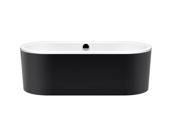 Bild von Kaldewei Classic Duo Oval, freistehende Badewanne, 180x80x42 cm, mit Schürze Außenfarbe alpinweiß, 111-7, Farbe: Schwarz