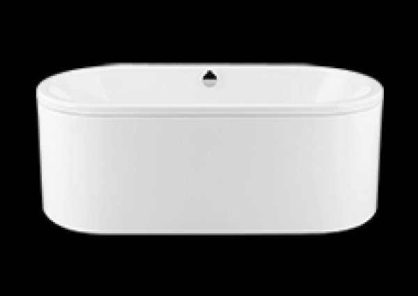 Bild von Kaldewei Classic Duo Oval, freistehende Badewanne, 180x80x42 cm, mit Schürze Außenfarbe schwarz, 111-7, Farbe: weiß-alpin