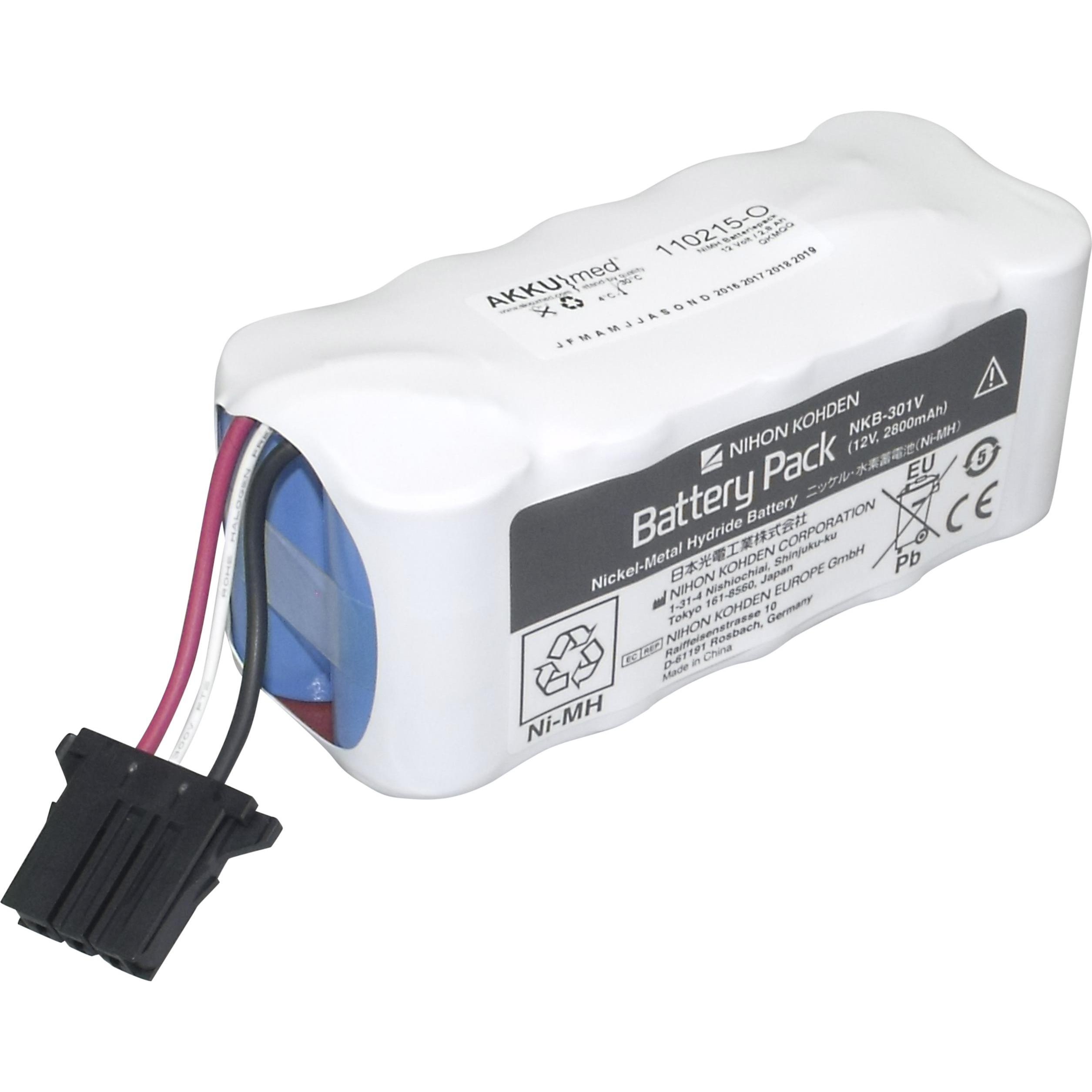 Bild von Nihon Kohden Original NiMH Akku Nihon Kohden Defibrillator TEC5521 - X065 (1 Stk., 2800 mAh, Akku), Akku Ladegerät