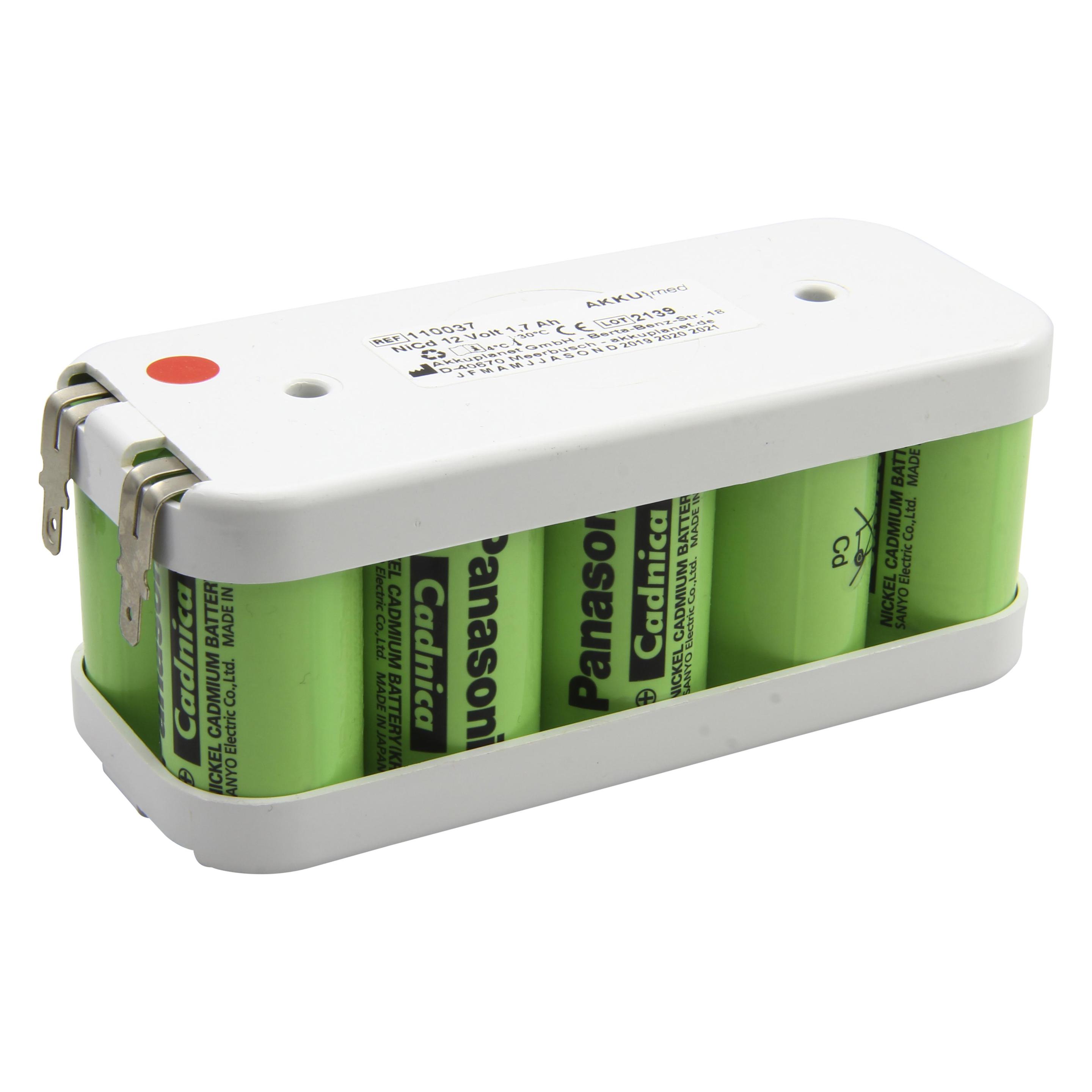 Bild von XCell NC Akku passend für Hellige Defiport NB/ Defiscope M CE Konform (1 Stk., 1700 mAh, Akku), Akku Ladegerät