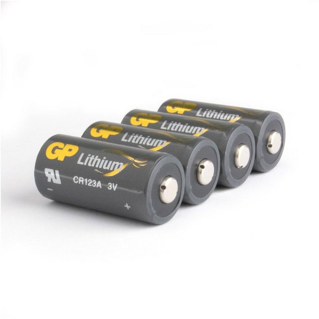 Bild von GP Batteries Batterie CR123A Lithium 4 Stück (4 Stk., CR123A, 1400 mAh), Batterien + Akkus
