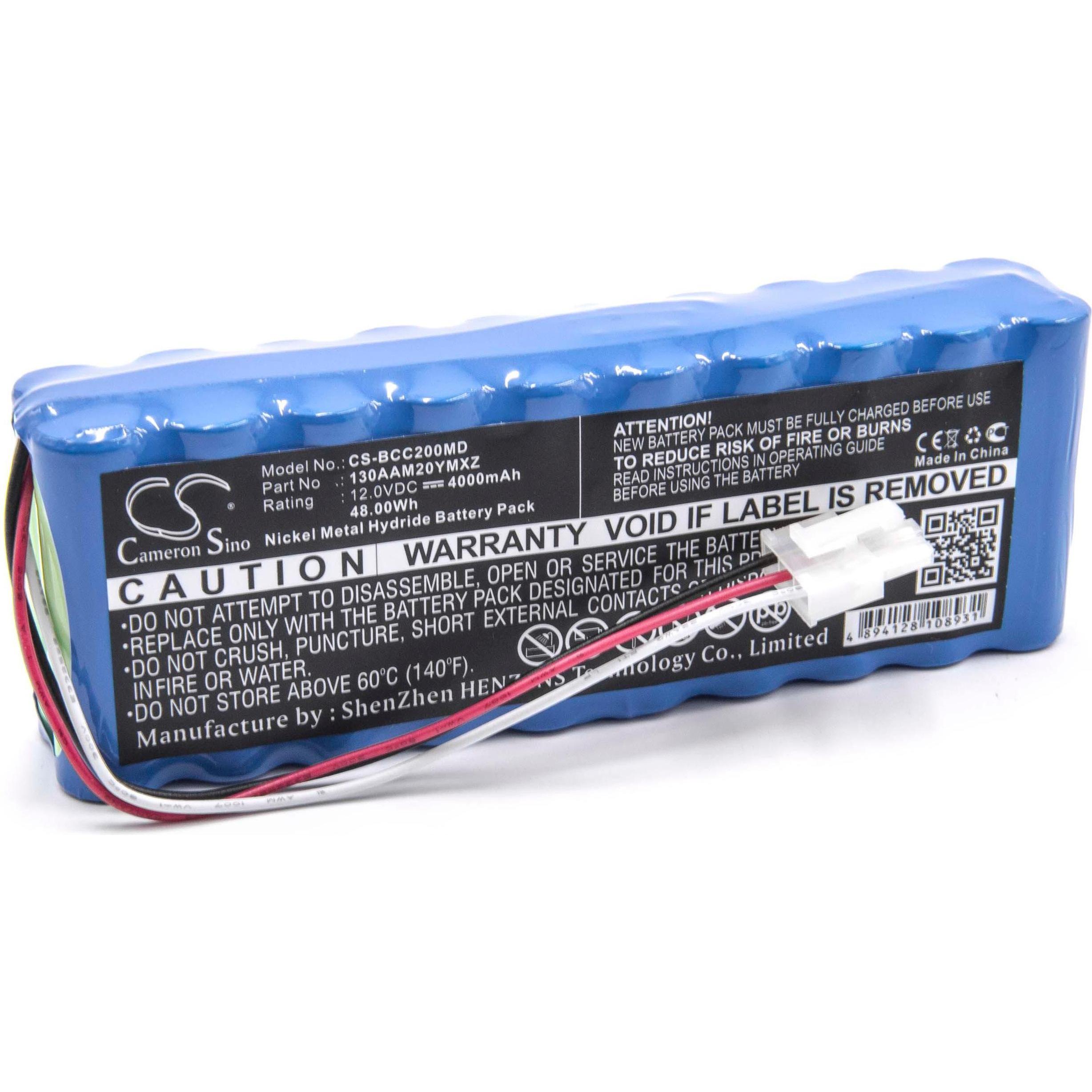 Bild von XCell Medizintechnik-Akku als Ersatz für Bionet 130AAM20YMXZ, BATT/110458, 120458 - 4000mAh, 12V, NiMH (12 V, 4000 mAh)