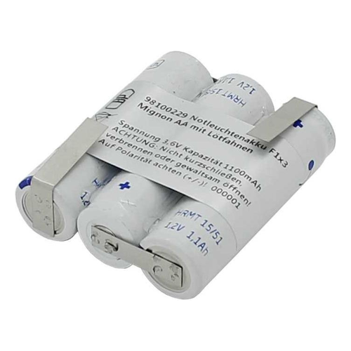 Bild von XCell Notleuchtenakku NiMH 3,6V 1100mAh F1x3 Mignon AA
