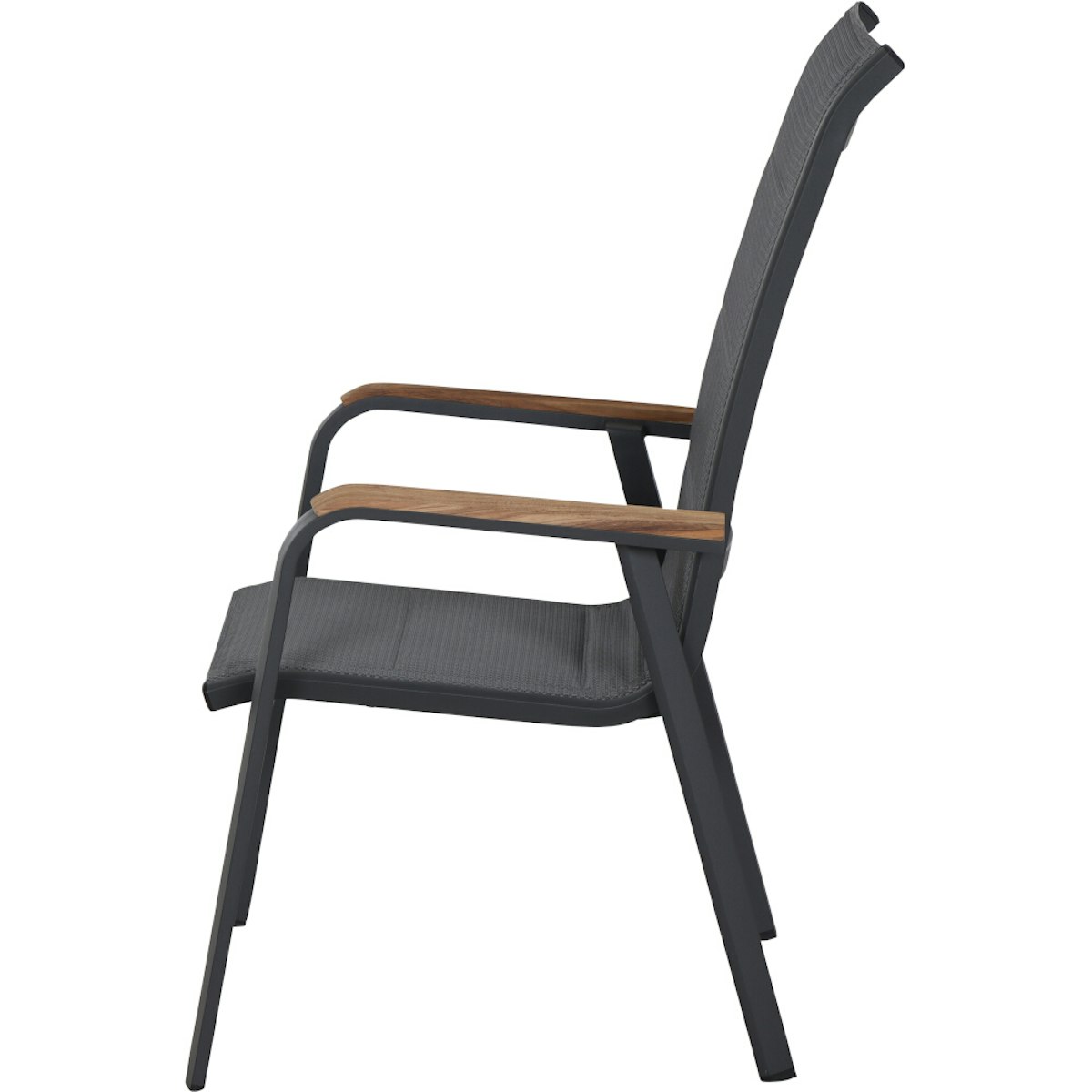 Bild von Siena Garden Hochlehner Stapelsessel TESORO padded, Aluminium Anthrazit / Kunststoffgewebe Royal Grey