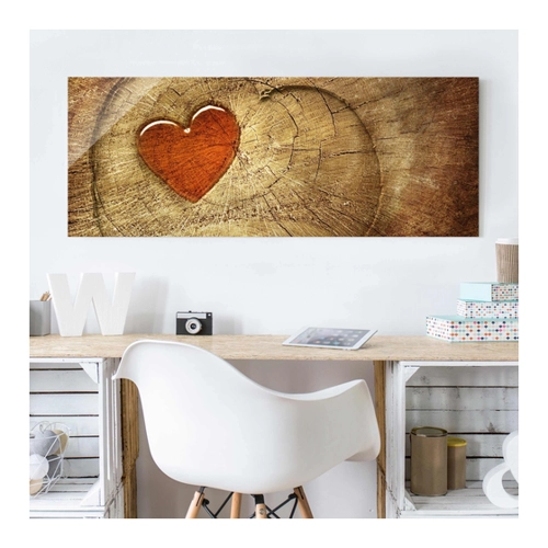 Bild von Glasbild Natural Love – Panorama für Ihre Wände