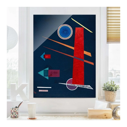 Bild von Glasbild - Hochformat Wassily Kandinsky - Mächtiges Rot