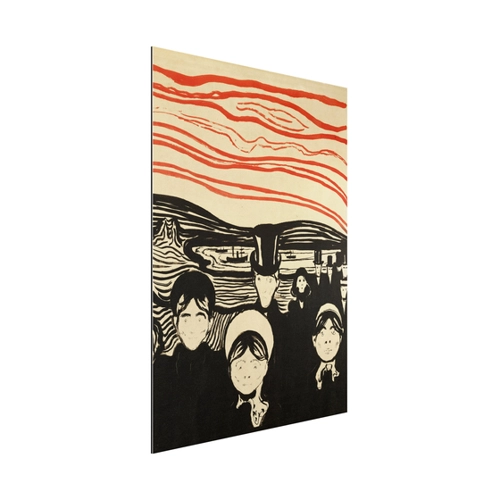 Bild von Edvard Munch - Angstgefühl Alu-Dibond Kunstdruck
