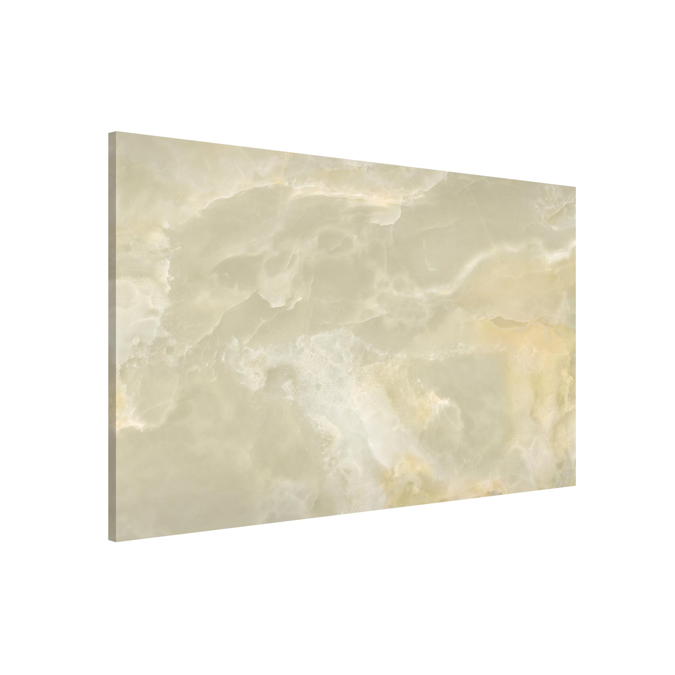 Bild von Bilderdepot24 Magnettafel Küche deko Onyx Marmor Creme, (1-tlg., Magnetboard Pinnwand für die Wand - metallische Tafel für Magnete), Magnetwand groß mit Motiv modern Memoboard magnetisch Hochformat