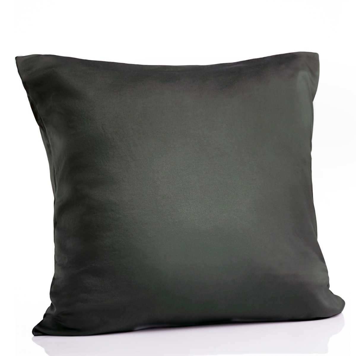 Bild von etérea Mikrofaser Interlock Kissenbezug Doppelpack Schwarz 40x40 cm