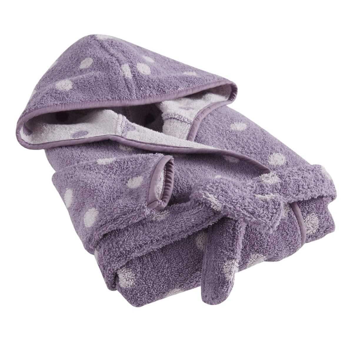 Bild von etérea Baumwolle Baby Kinder Bademantel Violett Grau Größe 102 cm (3-4 Jahre)