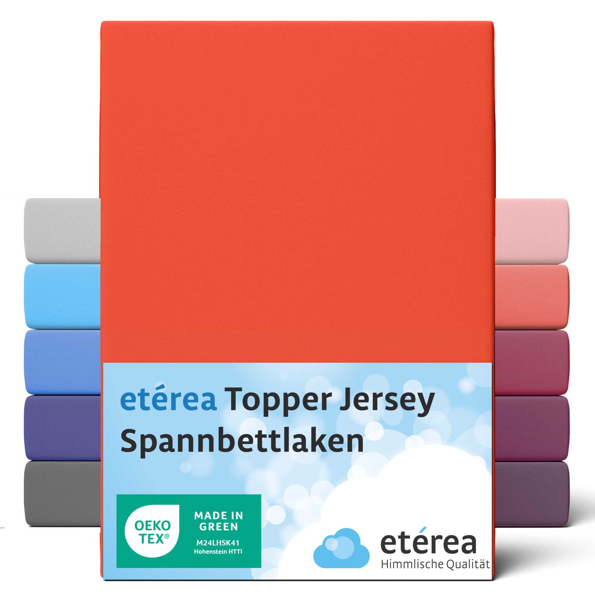 Bild von etérea Jersey Topper Spannbettlaken Spannbetttuch Terra 140x200 - 160x200 cm