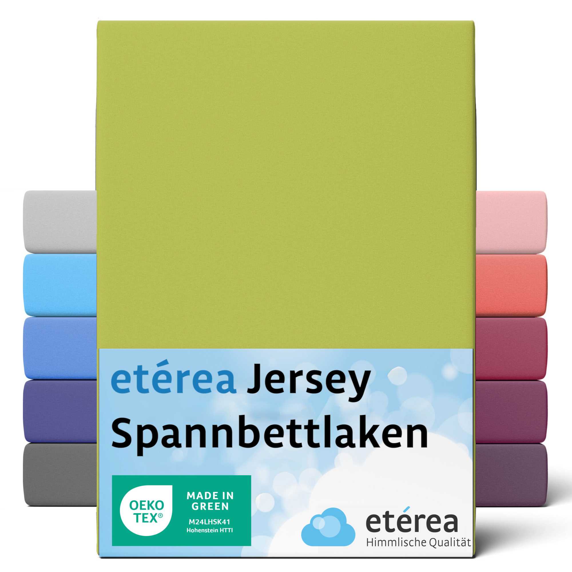 Bild von etérea Comfort Jersey Spannbettlaken Jade 140x200 cm - 160x200 cm