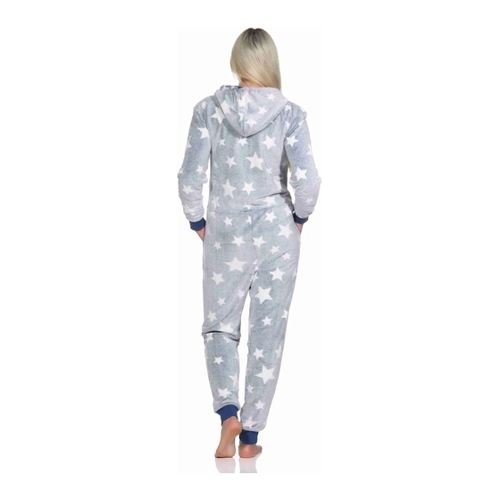 Bild von Normann Damen Schlafanzug Jumpsuit Overall in Sterneoptik