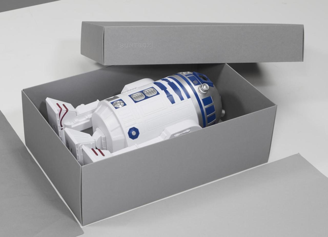 Bild von BUNTBOX Geschenkboxen XL 8,6 l - 34,0 x 22,0 x 11,5 cm grau