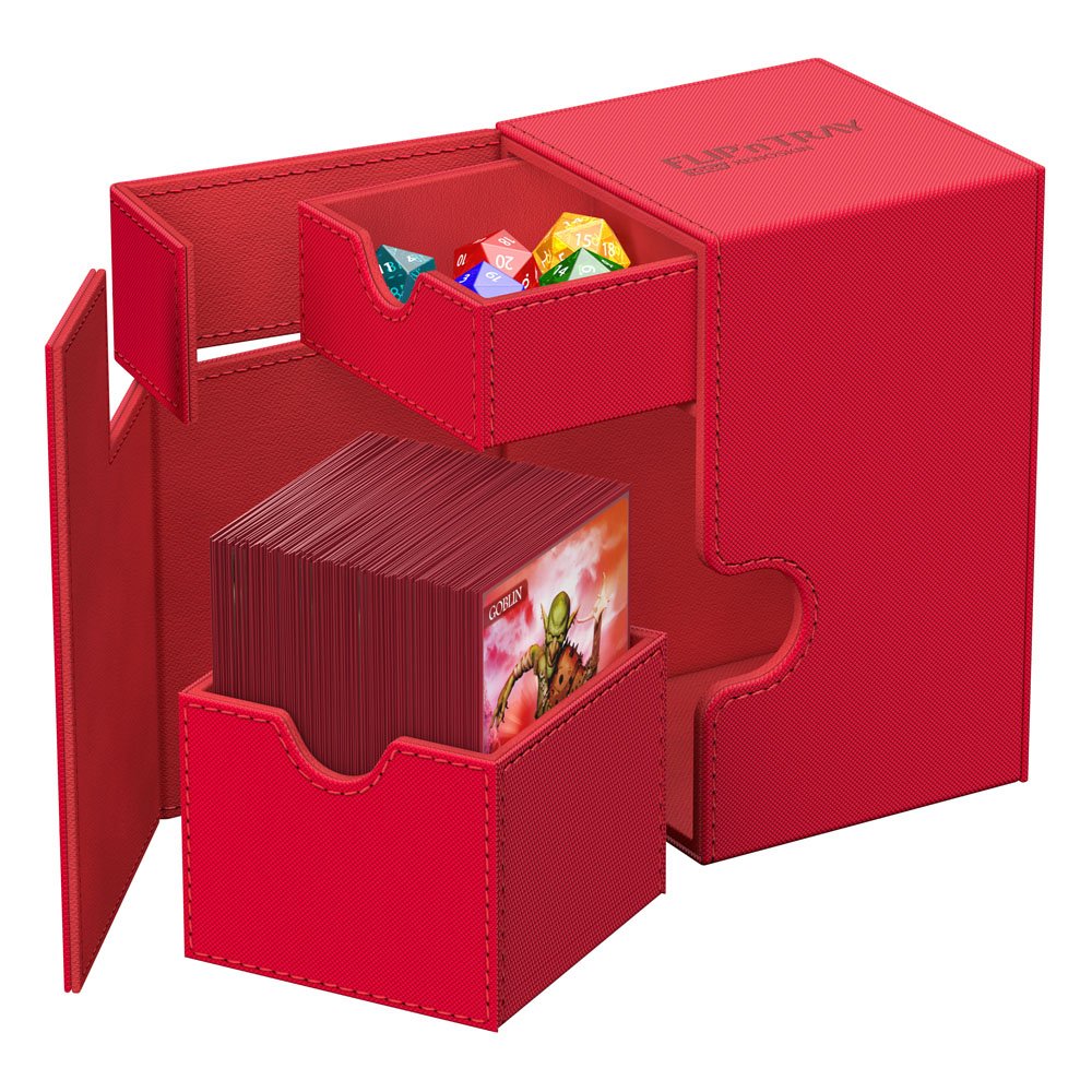 Bild von Ultimate Guard Flip`n`Tray 100+ XenoSkin Monocolor Rot Card Deck Box