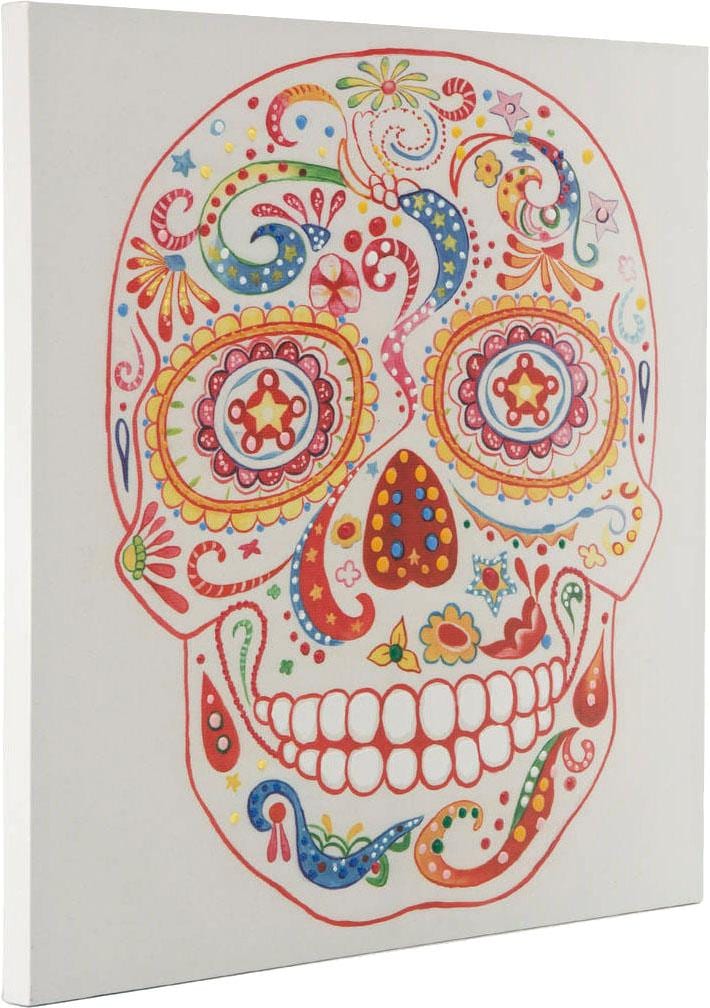 Bild von Kayoom Ölbild "Totenkopf", Abstrakt-Menschen, 90cm x 90cm