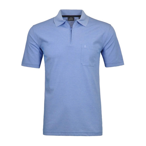 Bild von RAGMAN Herren Kurzarm Poloshirt 5XL, Blau-718 – stilvolles Freizeit-Tagungen für Herren